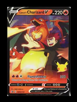 2019-22 Pokemon Sword and Shield Black Star Promos #SWSH133 Lance's Charizard V - Image 1