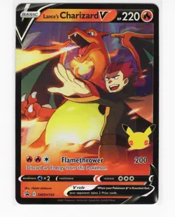 2019-22 Pokemon Sword and Shield Black Star Promos #SWSH133 Lance's Charizard V - Image 2