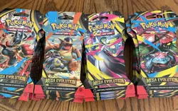 (LOT OF 12) Pokemon TCG Mega Evolution Sleeved Booster Pack New in Hand Sealed - Image 1