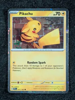 2024 Pokemon PIKACHU #051/162 Temporal Forces Fall Collector Chest Cosmos Holo - Image 1