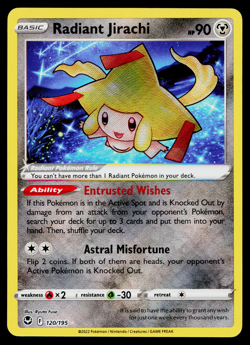 RADIANT JIRACHI 120/195 SILVER TEMPEST POKEMON TCG - Image 1