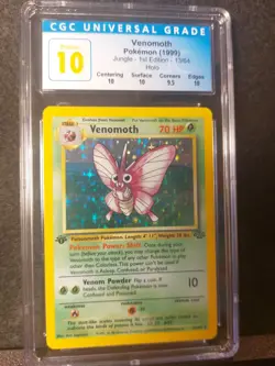 1999 Pokemon Jungle Venomoth Holo #13 1st Edition CGC 10 PRISTINE Likely PSA 10 - Image 2