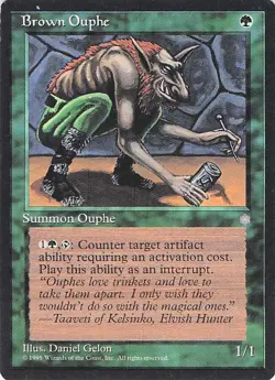 Brown Ouphe 1/1 Magic The Gathering MTG Common Card - Image 1