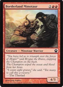 Borderland Minotaur 114/249 MTG Magic The Gathering Common Card - Image 1