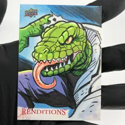 Marvel Card Lizard 1/1 Sketch by Tim Shinn Fleer Upper Deck Renditions [NM] - Image 2