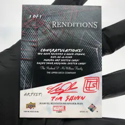 Marvel Card Lizard 1/1 Sketch by Tim Shinn Fleer Upper Deck Renditions [NM] - Image 3