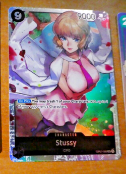 ONE PIECE ENGLISH CARD HOLO GAME CARTE Stussy OP07-085 SR EN TCG NEUF - Image 1