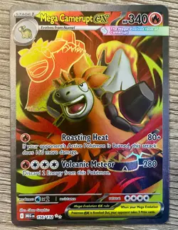 Mega Camerupt Ex - 156/132 - Full Art Pokemon Card Mega Evolution -NM - Image 1