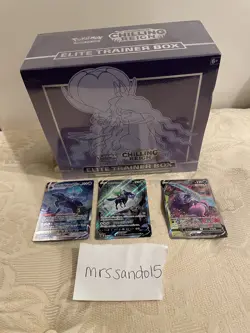 Pokemon Card Chilling Reign Lot Of 4:1 ETB & 3 Singles - Image 1