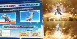 Shiny Koraidon & Miraidon GameStop Code Card Pokemon Scarlet Violet x2 - Image 1