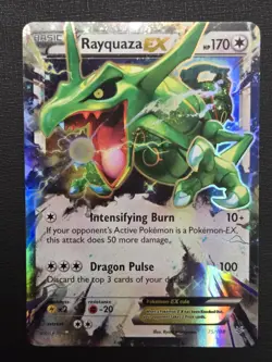 Pokemon 2015 TCG Rayquaza-EX Roaring Skies Holo Card 75/108 EX Rare - Image 1