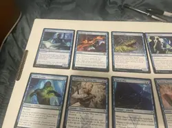 Blue MTG Cards Lot Rare Uncommon Land Foil + Commons Magic The Gathering Cards - Image 5