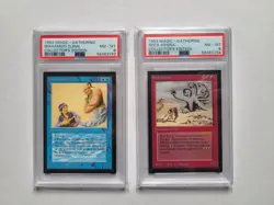 MTG 1993 Beta CE Collector's Edition PSA 8 NM-MT Rock Hydra & Mahamoti Djinn - Image 1