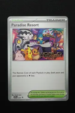 ENGLISH 2025 World Championship Promo - Paradise Resort Pokemon TCG 224 SV-P - Image 1