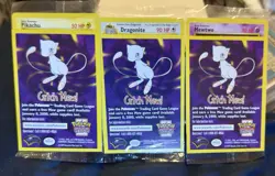 3x SEALED Black Star Promo WB Movie Pokemon Cards PIKACHU, DRAGONITE MEWTWO - Image 1