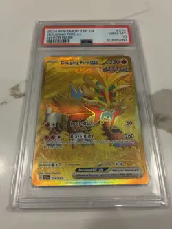 Pokemon TCG Gouging Fire ex - 214/162 Temporal Forces Hyper Rare - PSA 10 - Image 1