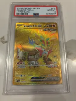 Pokemon TCG Gouging Fire ex - 214/162 Temporal Forces Hyper Rare - PSA 10 - Image 2