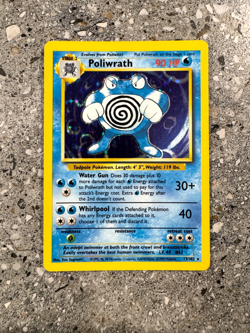Pokemon TCG Cards Poliwrath 13/102 Base Set Holo Rare EXC - Image 1