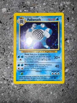 Pokemon TCG Cards Poliwrath 13/102 Base Set Holo Rare EXC - Image 3