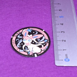 Sylveon Pokemon Manhole Type Seal Sticker Gamefreak Nintendo Japanese F/S - Image 2
