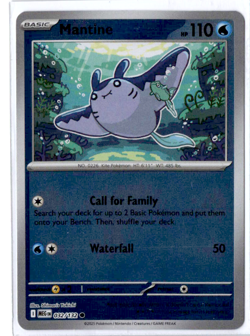 Mantine - 032/132 - Reverse Holo - Pokemon Mega Evolution - Image 1