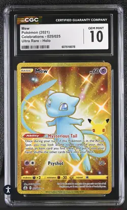 Pokemon Celebrations Gold Mew 025/025 CGC GEM MINT 10 - Image 1
