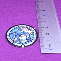Samurott Oshawott Pokemon Manhole Type Seal Sticker Nintendo Japanese F/S - Image 2