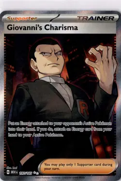 Giovanni's Charisma - 197/165 - Ultra Rare Pokemon Card - Scarlet & Violet 151 - Image 1
