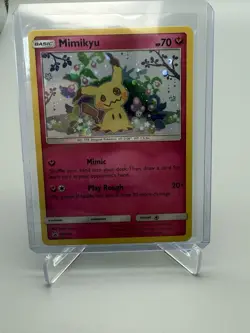 Mimikyu Promo SM163 Team Up Blister Pokemon Card Sun & Moon Holo Nice! - Image 1