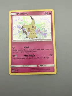 Mimikyu Promo SM163 Team Up Blister Pokemon Card Sun & Moon Holo Nice! - Image 2