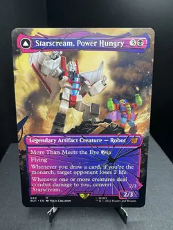MTG Universes Beyond Transformers Starscream Power Hungry Shattered Glass NM - Image 1