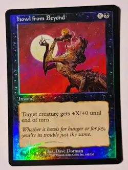 Foil Howl From Beyond MTG, Seventh Edition, Black Instant - Image 1