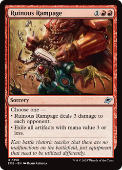Ruinous Rampage #158 Near Mint FOIL EOE Edge of Eternities Magic MTG - Image 1