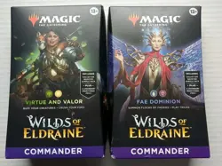 MTG - Wilds of Eldraine Commander Decks - Set Pair Fae Dominion Virtue & Valor - Image 1