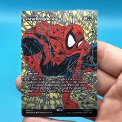 Arachnogenesis (Borderless) - Spider-Man - Magic: The Gathering 0031 NM - Image 3