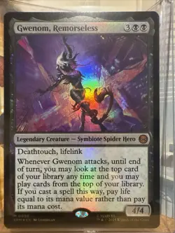 Gwenom Remorseless Foil (0003) Marvel’s Spider-Man MTG - Legendary Creature - Image 1