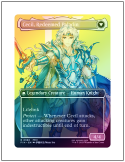 1x Cecil, Dark Knight, Foil, Borderless Art, Final Fantasy, Magic MTG NM - Image 2