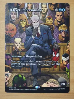 Clever Impersonator #008 Borderless MTG Marvel's Spider-Man Magic NM - Image 1