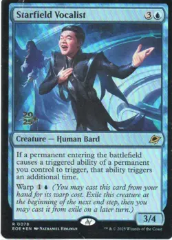 MTG: Edge of Eternities: Prerelease Foil Starfield Vocalist: LP Condition - Image 1