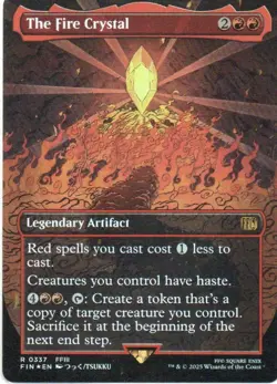 MTG: Final Fantasy: Foil Borderless The Fire Crystal: Lightly Played Condition - Image 1