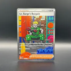 Lt. Surge's Bargain 185/132 Special Illustration Rare Pokemon Mega Evolution SIR - Image 1
