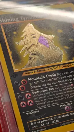 PSA 8 Shining Tyranitar 1st Edition #113 2002 Pokemon Neo Destiny - Image 5