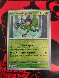 Teal Mask Ogerpon 026/182 Pokemon Sv10: Destined Rivals Reverse Holo - Image 1