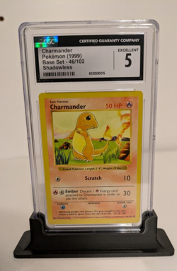 Pokemon CGC 5 - Charmander - Base Set Shadowless 46/102 1999 - Image 1