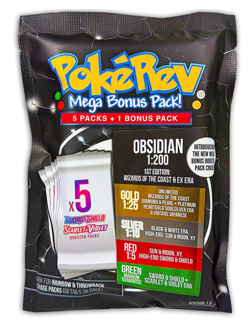 PokeRev 7.0 Obsidian Mystery Pack / 6 Pokemon Booster Packs / 5 + 1 Bonus Pack - Image 1