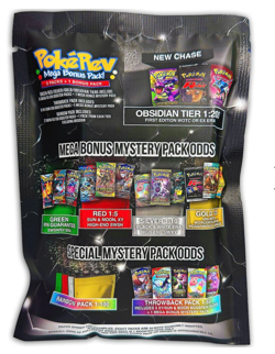 PokeRev 7.0 Obsidian Mystery Pack / 6 Pokemon Booster Packs / 5 + 1 Bonus Pack - Image 2