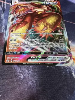 Blaziken VMAX 21/198 Pokemon TCG Chilling Reign Ultra Rare Full Art Foil NM - Image 3