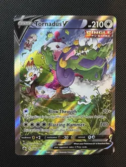 Pokemon TCG Tornadus v 185/198 Sword & Shield Chilling Reign Near Mint Condition - Image 1