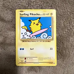 2016 Pokemon Evolutions XY Surfing Pikachu Secret Rare #111/108 LP - Image 1