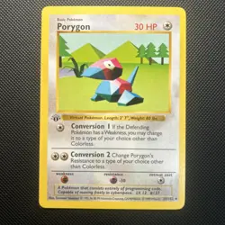 1999 Pokemon Base Set Porygon 39/102 1st Edition Shadowless MINT - Image 1